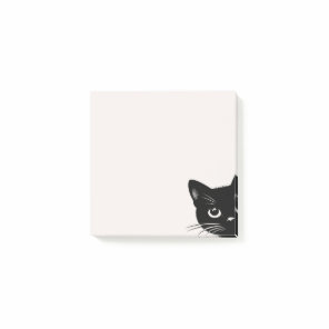 Cute Peeking Black Cat Post-it Notes