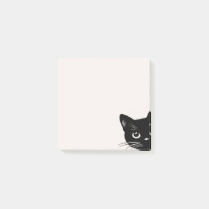Cute Peeking Black Cat Post-it Notes
