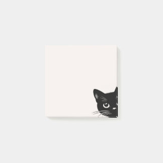 Cute Peeking Black Cat Post-it Notes