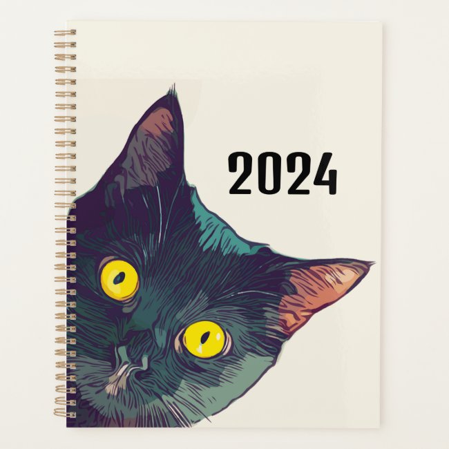 Cute Peeking Cat Design Planner/Organizer
