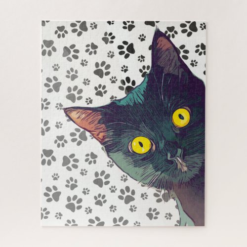 Cute Peeking Cat Design Puzzle