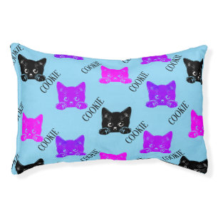 Cute Peeking Cat Personalized Pet Bed