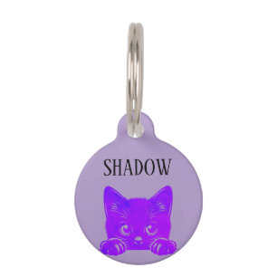 Cute Peeking Cat-Pesonalized Cat Pet ID Tag