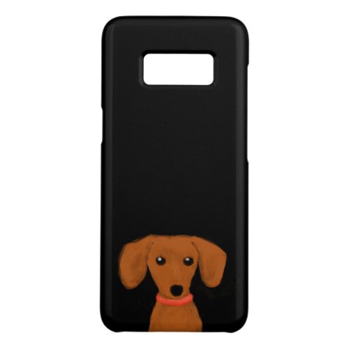Cute Peeking Dachshund Cartoon Wiener Dog Doxie Case_Mate Samsung Galaxy S8 Case