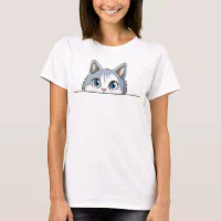 Peeking cat hotsell t shirt