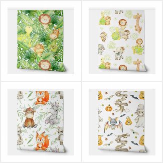 Cute Peel & Stick Wallpaper for Nursery Kids' Room
