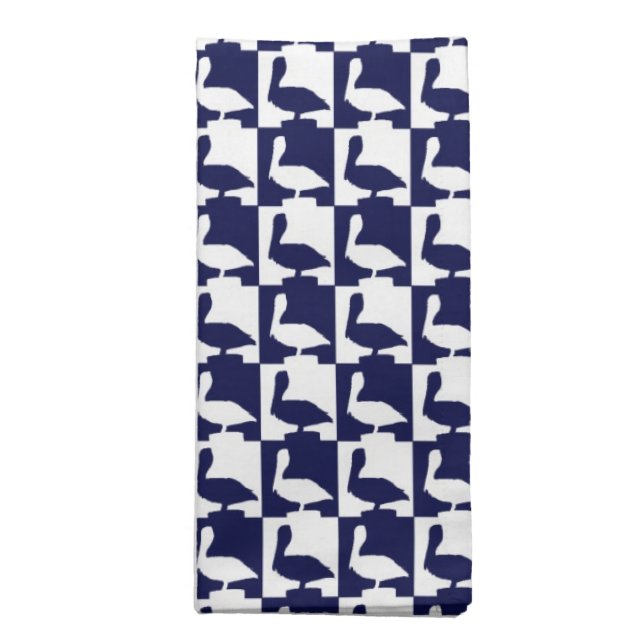 cute pelican pattern naples florida cloth napkin (Folded)