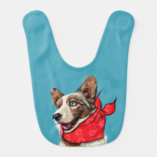 Cute Pembroke Welsh Corgi Baby Bib
