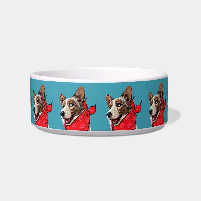Cute Pembroke Welsh Corgi Bowl (Front)