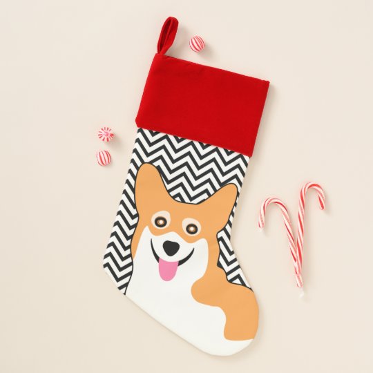Cute Pembroke Welsh Christmas Stocking