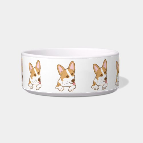 Cute Pembroke Welsh Corgi Dog Bowl