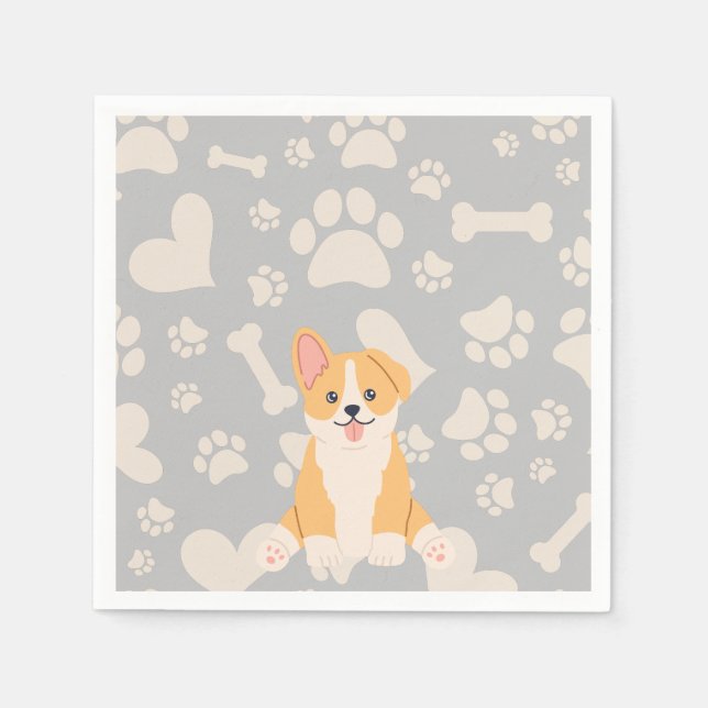 Cute Pembroke Welsh Corgi   Napkins (Front)