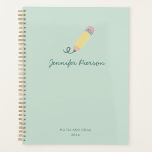Cute Pen School Custom Handwritting Name  Planner