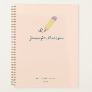 Cute Pen School Custom Handwritting Name Planner