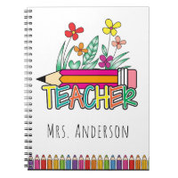 Cute Pencils Teacher Name