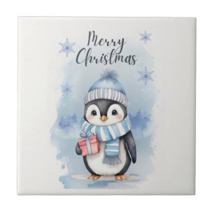 Cute Penguin 2 Ceramic Tile
