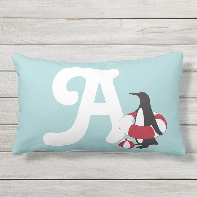 Cute Penguin ABC Alphabet Light Blue Kids Outdoor