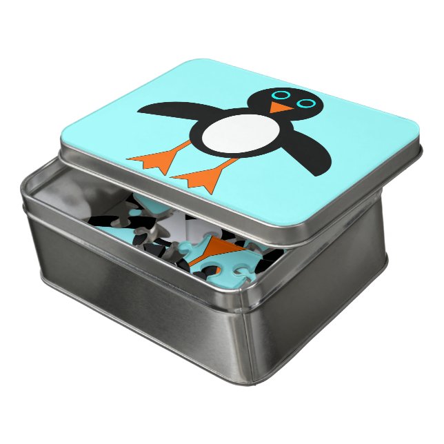 Cute Penguin Acrylic Puzzle (Lid Open)