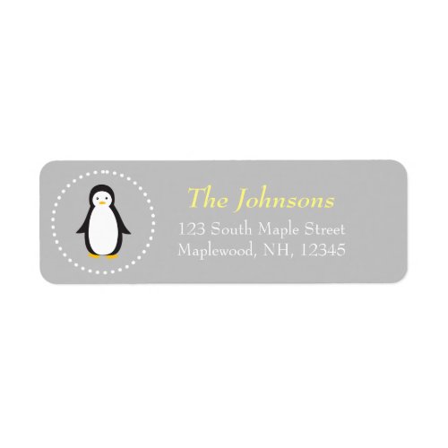 cute penguin address labels