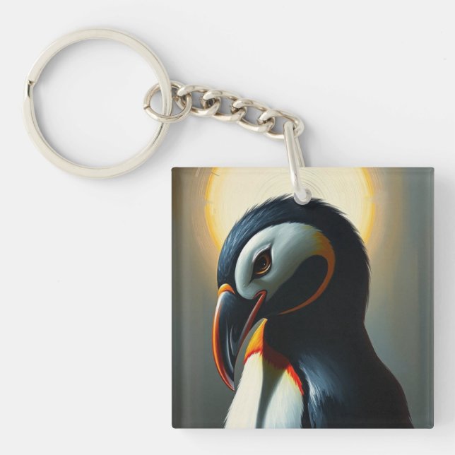 Cute Penguin Adventure Keychain (Front)