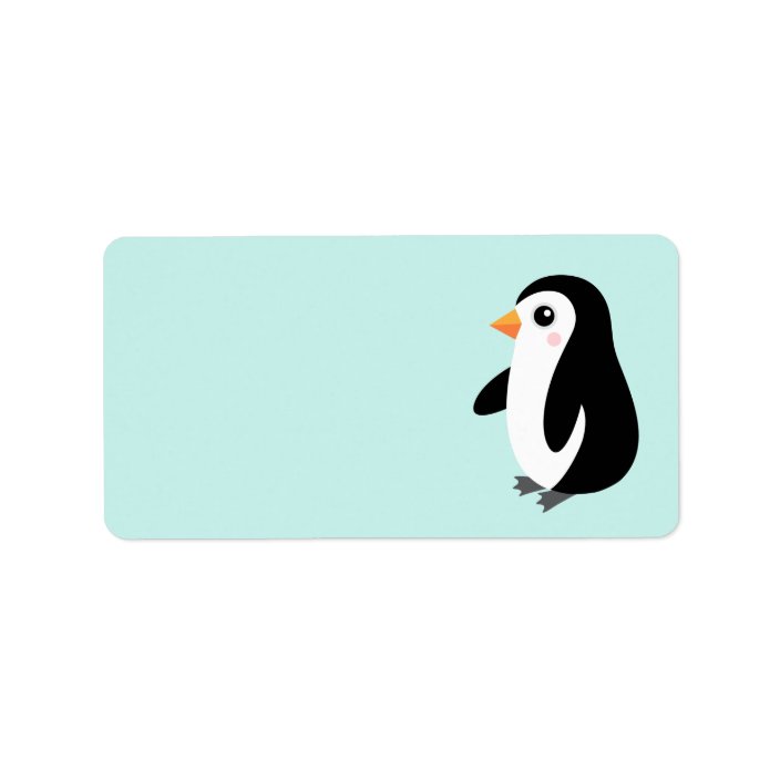 Cute penguin animal cartoon blank label | Zazzle.com