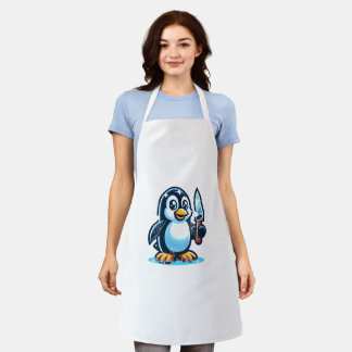 cute penguin apron