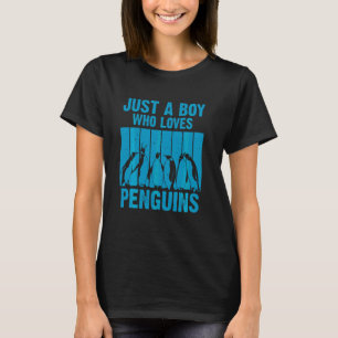 Cute Penguin Art Boys Kids Men Bird Zoologist Peng T-Shirt