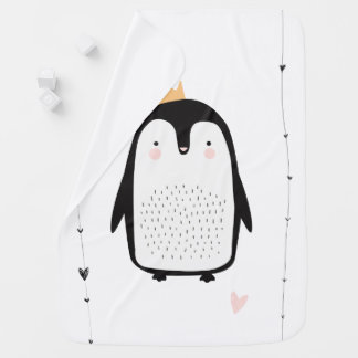 Cute penguin baby blanket