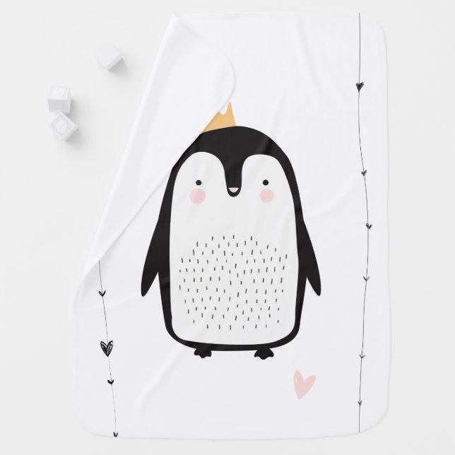Cute penguin baby blanket (In Situ)