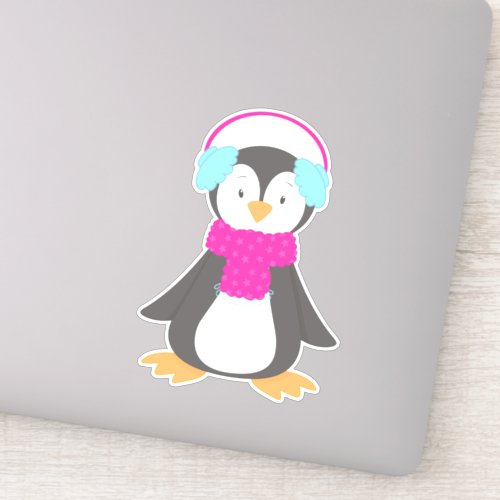 Cute Penguin Baby Penguin Penguin With Scarf Sticker