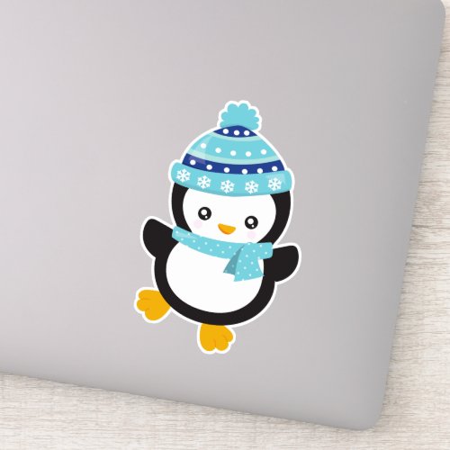 Cute Penguin Baby Penguin Penguin With Scarf Sticker