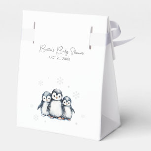 Cute Penguin Baby Shower Favor Boxes