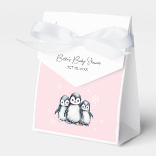 Cute Penguin Baby Shower Favor Boxes