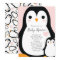 Cute Penguin Baby Shower Pink Girl