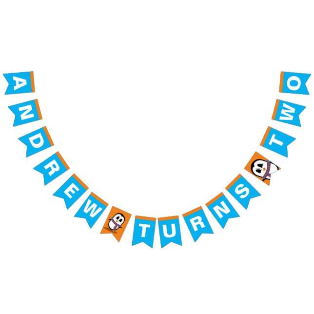 Cute Penguin Birthday Bunting Flags/Banner Bunting Flags (All)