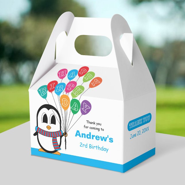 Cute Penguin Birthday Gable Box (Creator Uploaded)