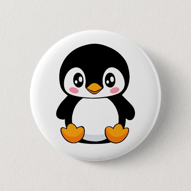 Cute Penguin Button (Front)