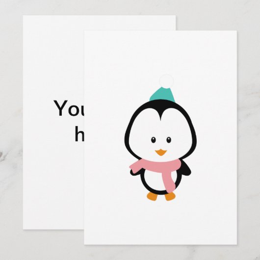 Cute penguin cartoon (Front/Back)