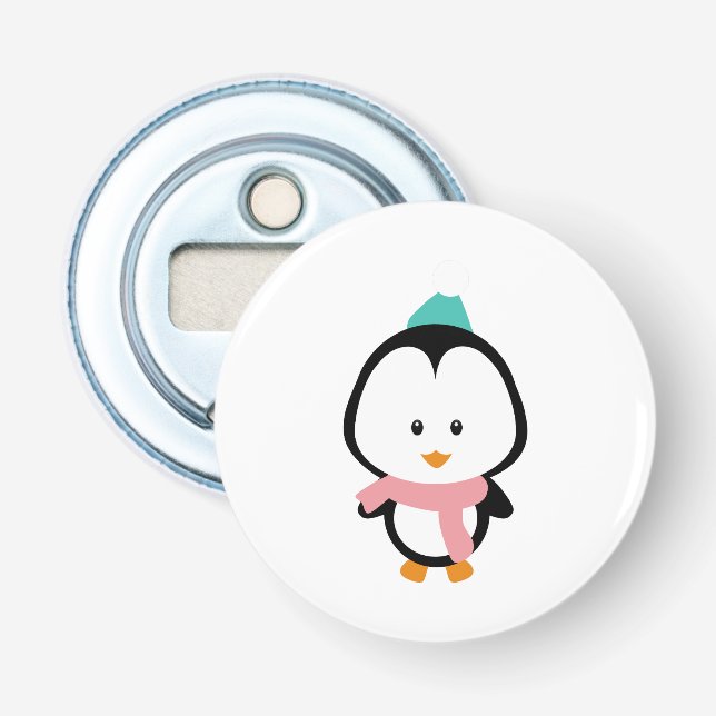 Cute penguin cartoon bottle opener (Front)