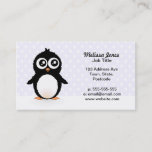 Cute Penguin Cartoon Business Card at Zazzle