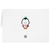 Cute penguin cartoon cards (Back Horizontal)