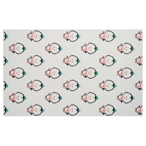 Cute penguin cartoon fabric