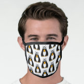 Cute Penguin Cartoon Illustrated Pattern Face Mask (Worn Him)