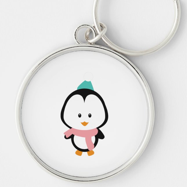 Cute penguin cartoon keychain (Front)