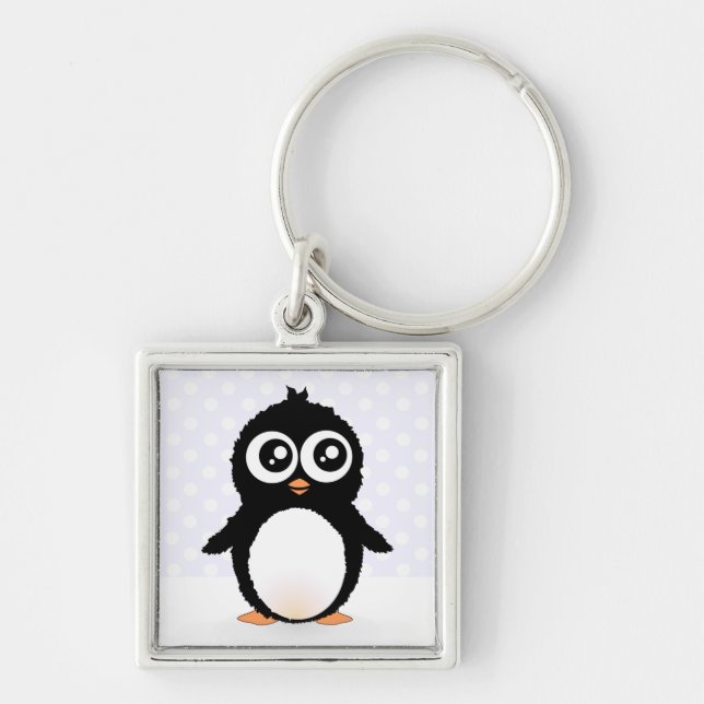 Cute penguin cartoon keychain (Front)