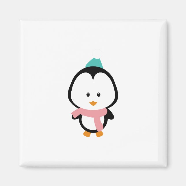 Cute penguin cartoon magnet (Front)