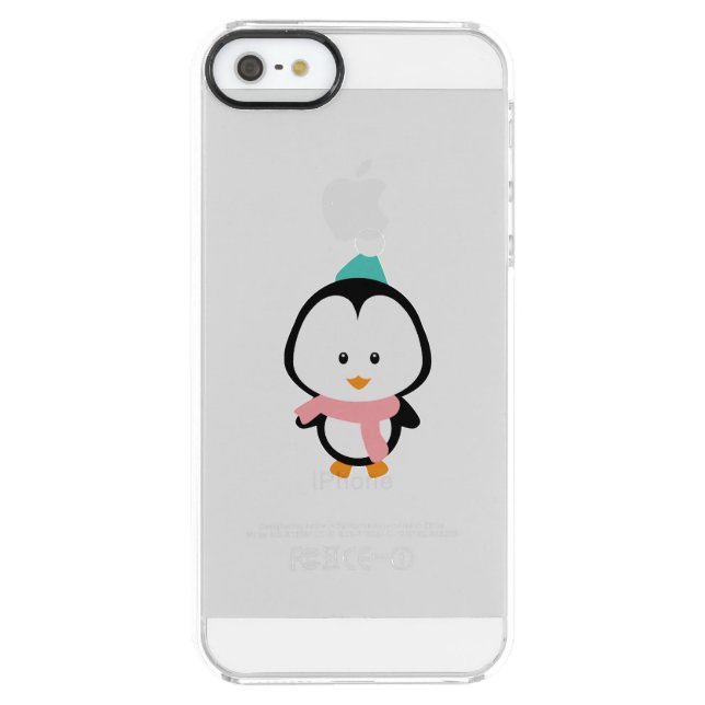 Cute penguin cartoon uncommon iPhone case (Back)