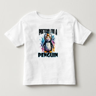 Cute Penguin Cat Design for Playful Creations Toddler T-shirt