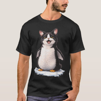 Cute Penguin Cat Hybrid Funny Animal T-Shirt