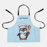 Cute Penguin Chef Personalize Kids&#39; Apron